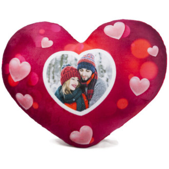 Цикламено сърце за Свети Валентин с ВАША снимка със сърчица