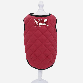 Кучешко есенно-пролетно яке - Сърчица с ИМЕ - Червено - L