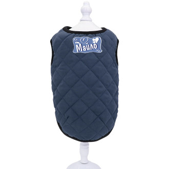 Кучешко есенно-пролетно яке - Сърчица с ИМЕ - Синьо - XS