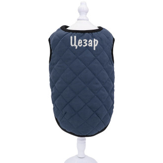 Кучешко есенно-пролетно яке - ИМЕ с глитерен надпис - Синьо - XS