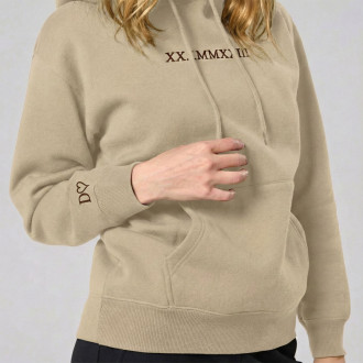 Персонализирано Худи - The day I met you-Бежов-S