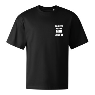 Тениска Модел - Oversize-DTG печат-Черен-S