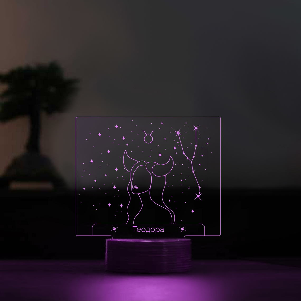 3D LED лампа Зодия Телец