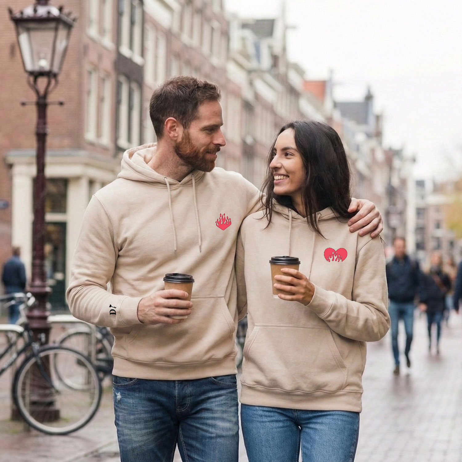 Персонализирани худита за двойки Огнена любов