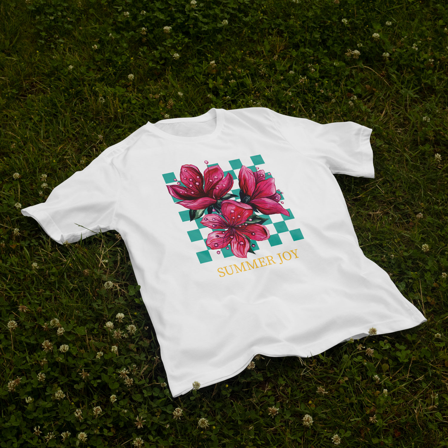 Персонализирана тениска с цветя