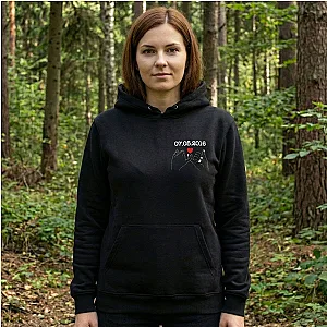 Персонализирано Худи за Двойки - "Нашата дата" — изглед 4