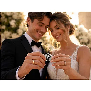 Персонализирана Монета със Снимка за Сватба - Завинаги Заедно — изглед 4