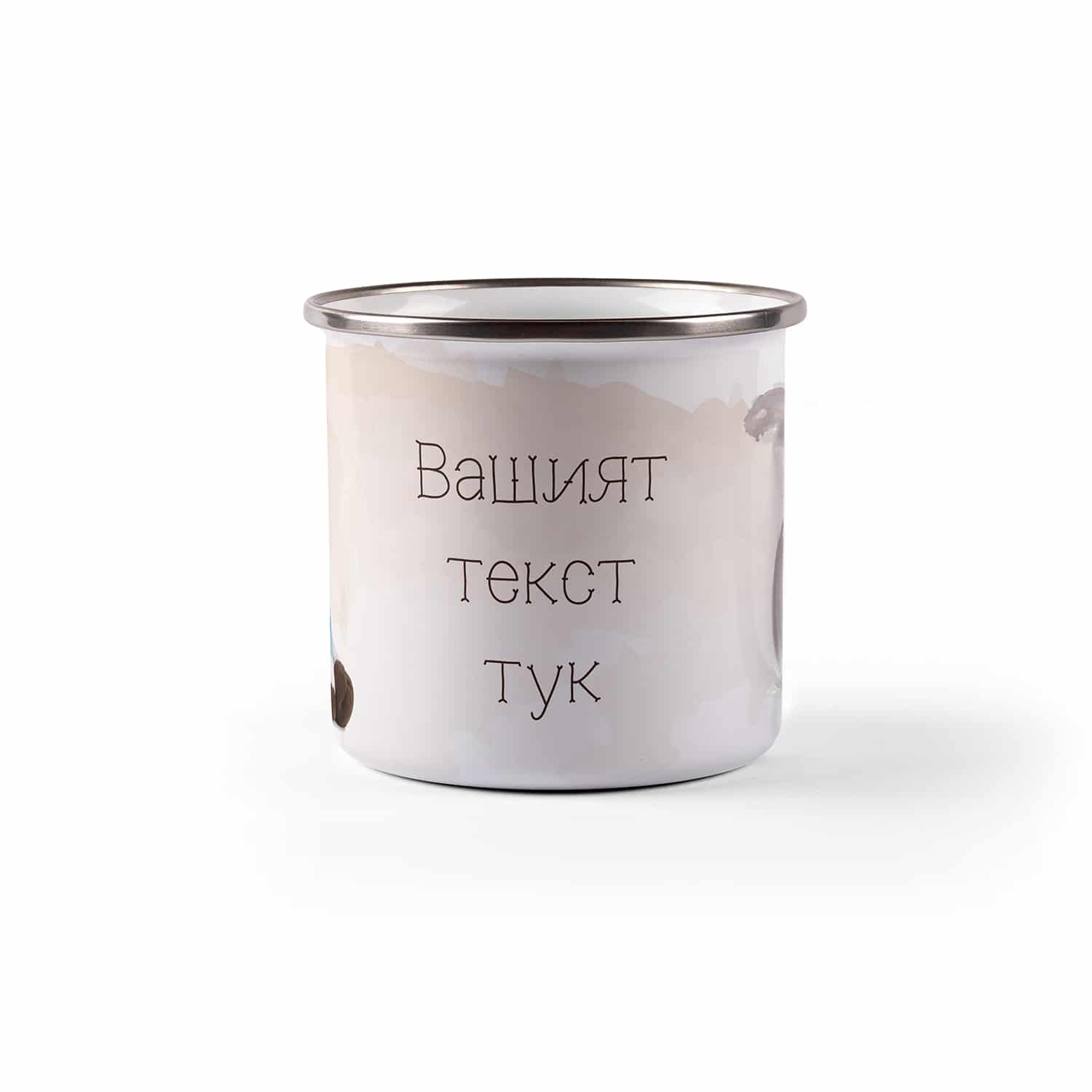 Емайлирано канче с надпис - Зодия Телец