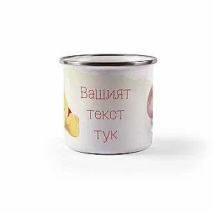 Емайлирано канче с надпис - Зодия Рак — изглед 1