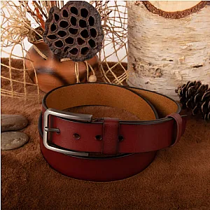 Мъжки колан от естествена кожа с Гравиран Надпис — изглед 4