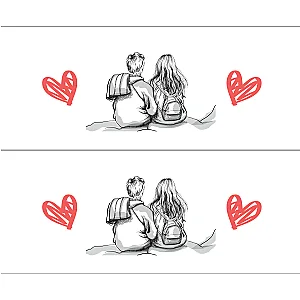 Комплект керамични чаши за двама - Love story — изглед 4