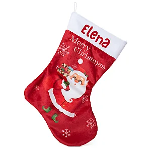 Коледен чорап Дядо Коледа /Merry Christmas/ с Надпис — изглед 1