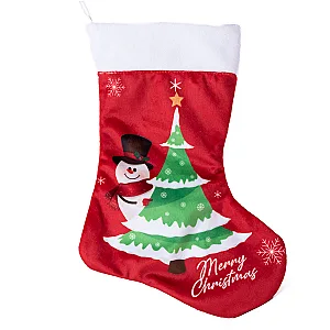 Коледен чорап Снежен човек /Merry Christmas/ с Надпис — изглед 3