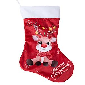 Коледен чорап с елен /Merry Christmas/ с Надпис — изглед 3