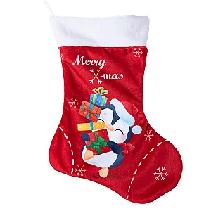 Коледен чорап с пингвин /Merry Christmas/ с Надпис — изглед 2