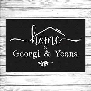 Изтривалка за врата с НАДПИС - Дизайн "Home of..." — изглед 3
