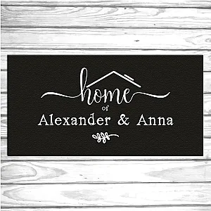 Изтривалка за врата с НАДПИС - Дизайн "Home of..." - Голяма — изглед 4