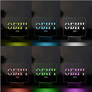 3D лед лампа - ОБИЧ (6 цвята) — изглед 3